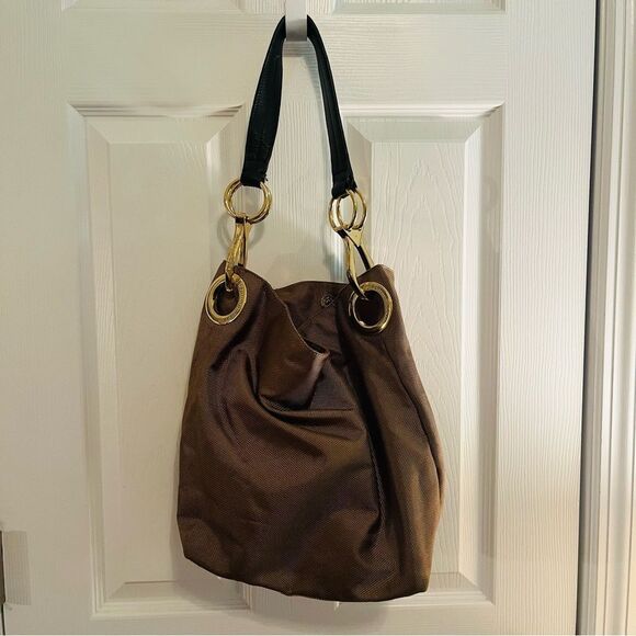 Jean Pierre Hobo Bucket Bag with Gold Accents - Picture 3 of 14